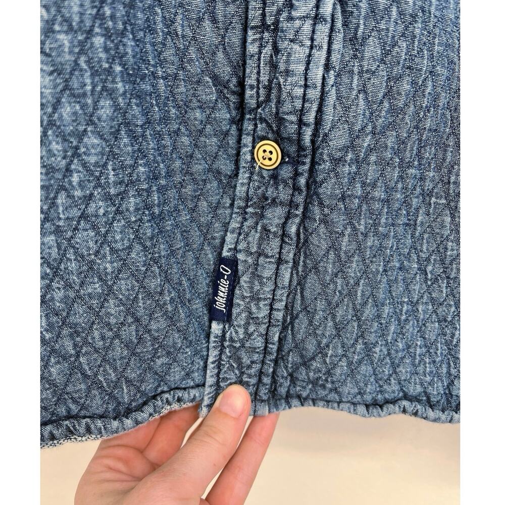 Johnnie-O Men's Haskell Indigo Dyed Quilted Shirt Jacket Shacket Casual - Large - Picture 9 of 16